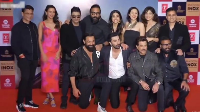 Animal: Ranbir Kapoor, Alia Bhatt, Rashmika Mandanna, Bobby Deol, and Others Grace Film Screening in Mumbai (Watch Video)