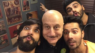 Anupam Kher Shares Goofy Throwback Selfie With Ranveer Singh, Arjun Kapoor, Varun Dhawan On Insta (View Post)