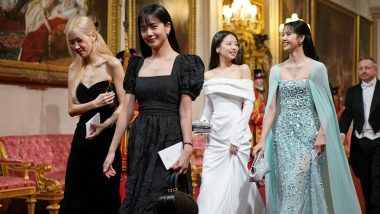 BLACKPINK at Buckingham Palace! K-Pop Girls Spell Exquisite in Pretty Gowns As They Attend South Korea-UK State Banquet Hosted by King Charles (View Pics)