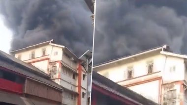 Mumbai Fire: Major Blaze Erupts in Building in Byculla Area, Five People Rescued; Video Shows Clouds of Smoke Emanating