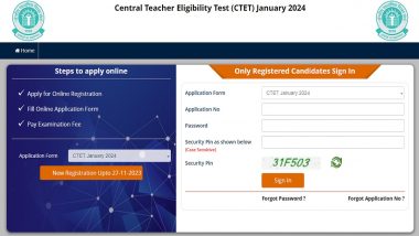 CTET January 2024 Exam: CBSE To Close Registrations for Central Teacher Eligibility Test Examination Today, Apply Online at ctet.nic.in