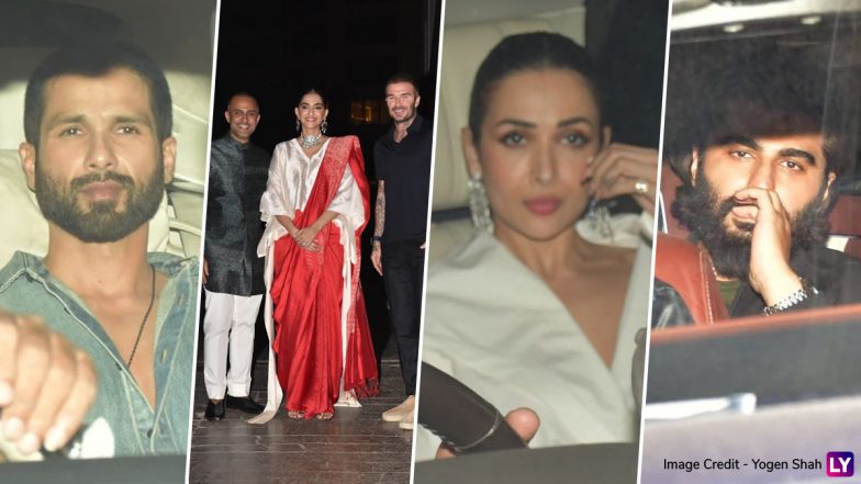 Sonam Kapoor-Anand Ahuja Host Intimate Dinner Party for David Beckham; Shahid Kapoor, Malaika Arora, Arjun Kapoor and Other B-Town Stars Join the Gathering (View Pics)