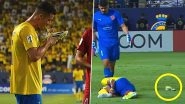 Cristiano Ronaldo Unties Injured Teammate's Shoelaces Directly With His Mouth During Al-Nassr vs Al-Duhail AFC Champions League 2023&ndash;24 Match, Video Goes Viral