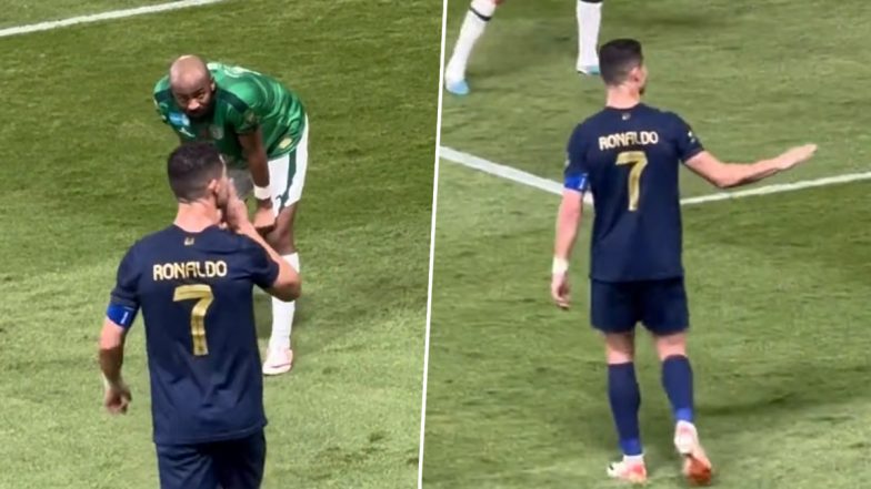 Cristiano Ronaldo Reacts to Fans Chanting Lionel Messi’s Name During Al-Nassr vs Al-Ettifaq King’s Cup 2023–24 Match, Video Goes Viral!