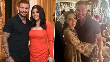 Karisma Kapoor, Arjun Kapoor, Malaika Arora and Other Celebs Strike Happy Poses With David Beckham at Sonam Kapoor-Anand Ahuja’s Dinner Party (See Pics)