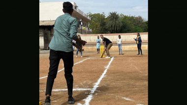 David Beckham Plays Cricket With Children in Gujarat While on His Short Visit to India As UNICEF Goodwill Ambassador (See Pic)