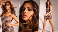 Deepika Padukone Looks Chic and Sassy in Glittery Rose Printed Mini Dress (Watch video)