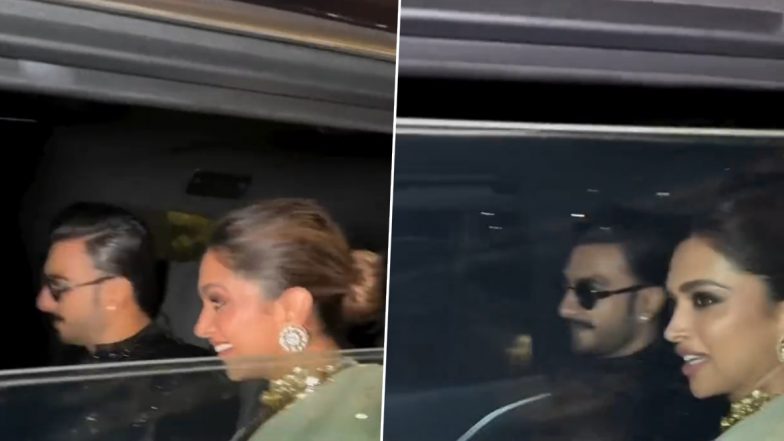 Deepika Padukone and Ranveer Singh Photographed Together Post Attending a Wedding Reception in Mumbai; Watch DeepVeer Dishing Out Couple Goals in This Viral Video