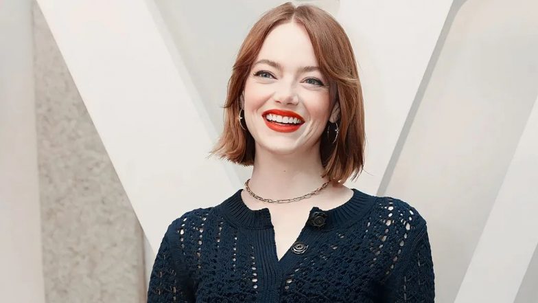 Emma Stone Keeps it Formal But Glamorous in Her Grey Louis Vuitton