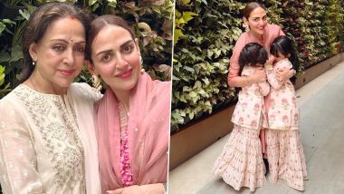 Esha Deol Enjoys Intimate Birthday Celebration With Her Daughters and Mom Hema Malini (View Pics)