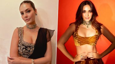 Diwali 2023 Fashion: Kiara Advani Looks Absolutely Gorgeous in Velvet Choli and Lehenga Set; Esha Gupta Slays in Black Rare Mirror Work Organza Saree (View Pics)