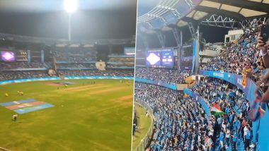 Fans Sing 'Vande Mataram' As India Defeat Sri Lanka in ICC Cricket World Cup 2023 At Wankhede Stadium in Mumbai (Watch Video)