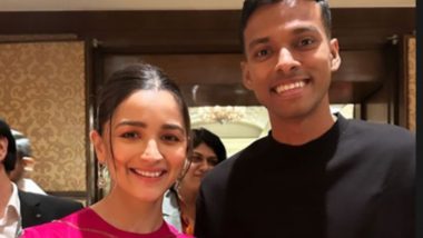 Alia Bhatt Flaunts Her Cute Smile As She Poses With Badminton Player Chirag Shetty (View Viral Pic)