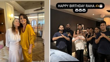 Raha's Birthday Party: Ranbir Kapoor Hugs Alia Bhatt; Grannies Neetu Kapoor and Soni Razdan Pose for the Cam and More (View Pics)