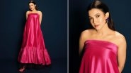 Jhalak Dikhhla Jaa Season 11: Gauahar Khan's Fashion Game Is On Point in a Hot Pink Satin Maxi Dress (View Pics)