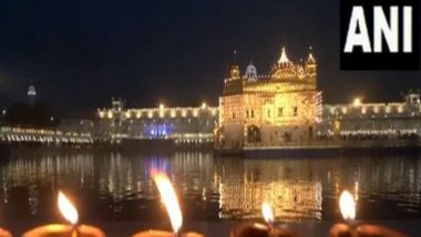 Guru Nanak Jayanti 2023 Celebration: Golden Temple Illuminated on Occasion of Gurpurab (Watch Video)
