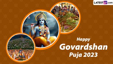 Govardhan Puja 2023 Wishes and WhatsApp Messages: Images, HD Wallpapers, Greetings, Quotes and Photos To Celebrate Annakut Puja
