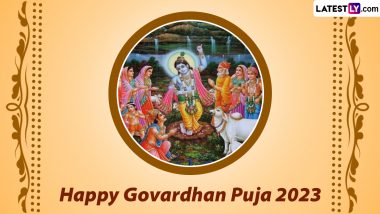 Govardhan Puja 2023 Images and HD Wallpapers for Free Download Online: Wish Happy Annakut Puja With WhatsApp Stickers, Greetings, Messages and SMS to Loved Ones