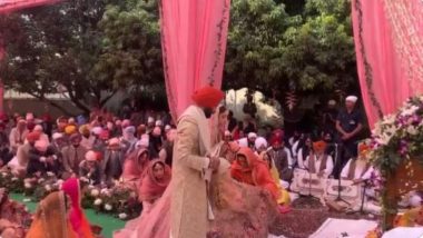 Punjab Sports Minister Gurmeet Singh Meet Hayer Ties Knot With Doctor Gurveen Kaur (Watch Video)