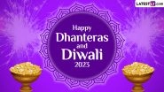 Happy Dhanteras and Diwali 2023 Wishes in Advance: WhatsApp Stickers, GIF Images, HD Wallpapers and SMS for the Auspicious Hindu Festivals