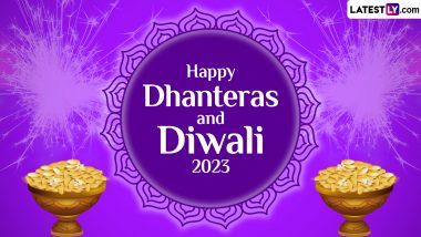 Happy Dhanteras and Diwali 2023 Wishes in Advance: WhatsApp Stickers, GIF Images, HD Wallpapers and SMS for the Auspicious Hindu Festivals