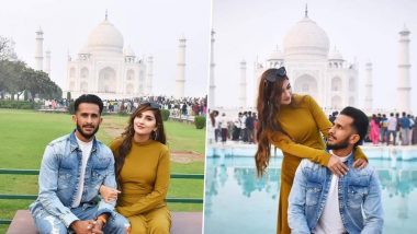 Pakistan Cricketer Hasan Ali Visits Taj Mahal With Wife Samiya Hassan Ali Ahead of Returning Home, Pictures Go Viral!