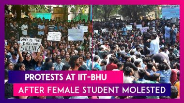 Uttar Pradesh: Students Protest At IIT-BHU Campus In Varanasi After Female Student Molested By Bike-Borne Men
