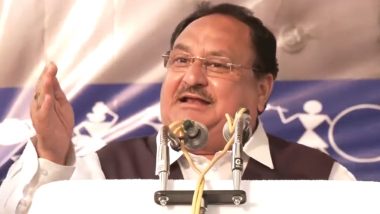 Telangana Assembly Election 2023: BJP Chief JP Nadda Takes Dig at Bharat Rashtra Samithi, Says 'Politics of Incumbent BRS Is About Appeasement' (Watch Video)