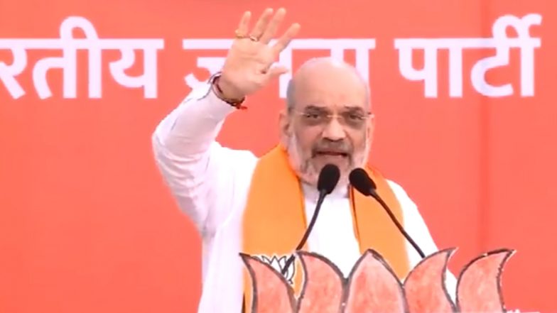 ‘Make BJP Government in MP, We Will Help You Seek Darshan of Lord Ram Lalla Free Of Cost’, Says Amit Shah During a Public Meeting in Guna Ahead of Madhya Pradesh Assembly Elections 2023 (Watch Video)