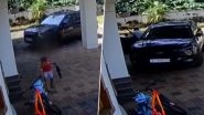 Kerala Shocker: Child Crushed to Death After Grandfather Accidentally Drives Car Over Him in Kasargod, Disturbing Video Surfaces