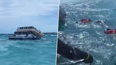 Boat Capsize in Bahamas: Ferry Carrying Cruise Ship Passengers to Blue Lagoon Island Sinks in Choppy Waters, American Tourist Killed; Scary Videos Surface