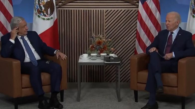 ‘You Are So Captivating, I Was Worried My Wife Likes You More Than She Likes Me’, Says Joe Biden to Mexican President Lopez Obrador At APEC Summit in San Francisco (Watch Video)