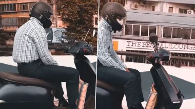 ‘Hawa Ke Saath Saath’: Mumbai Police Shares Video of Man Performing Stunt on Scooter (Watch Video)