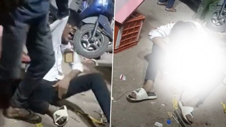 Thane Shocker: Man Stabbed Multiple Times in Full Public View After Dispute Over Money in Mumbra, Disturbing Video Surfaces