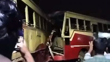 Kerala Road Accident: Two KSRTC Buses Collide At Neyyattinkara; 30 People Injured, Four in Critical Condition (Watch Video)