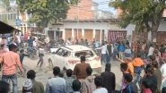 Uttar Pradesh: Angry Locals Attack Car After It Mows Down People Standing Near Tea Shop in Jaunpur, Video Surfaces