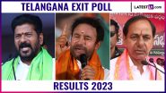 Telangana Exit Poll 2023 Results by India Today-Axis My India, NDTV Live Streaming: Who Will Win Telangana, BRS or Congress or BJP? Watch Result Prediction for Assembly Elections