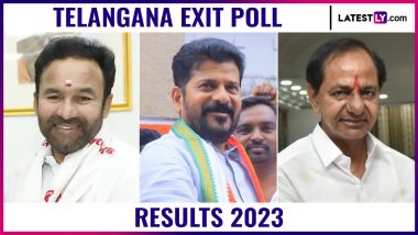 Telangana Exit Poll 2023 Results by ABP-CVoter, Aaj Tak-Axis My India Live Streaming: Who Will Win Telangana, BRS or Congress or BJP? Watch Telangana Assembly Elections Result Prediction To Know