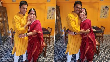 Ira Khan’s Pre-Wedding Ceremony: Aamir Khan’s Daughter Stuns in Red Sari, Kisses Fiancé Nupur Shikhare During Maharashtrian-Style Celebrations (View Pics and Watch Video)