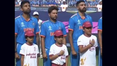 'Unforgettable Moment' Irfan Pathan's Son Imran, Nephews Ayaan and Raiyaan Stand With Team India Cricketers As National Anthem Played During CWC 2023 Final, Former Cricketer Thanks ICC and BCCI