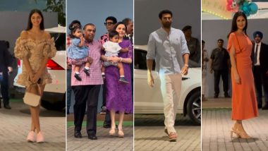 Ananya Panday, Aditya Roy Kapur, Katrina Kaif and More Celebs Attend Star-Studded Birthday Party of Isha Ambani's Twins (Watch Videos)