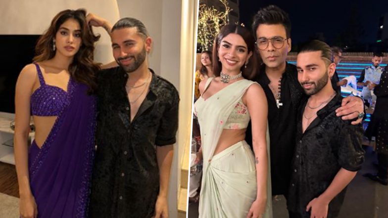 Orry Aka Orhan Awataramani Poses With Janhvi Kapoor, Karan Johar, Arjun Kapoor and Others at Boney Kapoor’s Star-Studded Birthday Bash (See Pics)