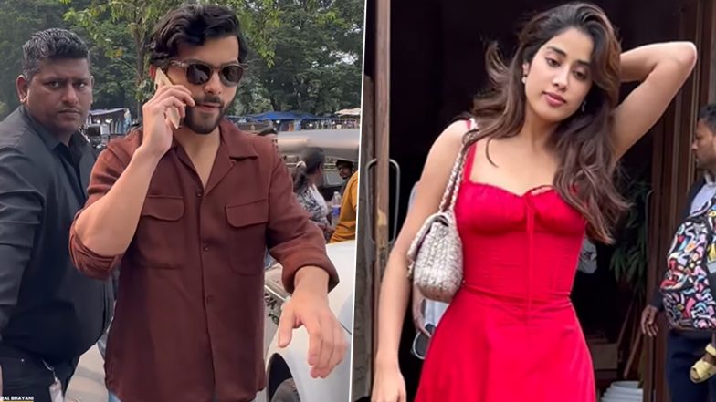 Janhvi Kapoor Steps Out for Lunch Date With Rumoured Beau Shikhar Pahariya in Hot Red Dress (Watch Video)