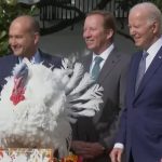 Thanksgiving 2023: US President Joe Biden Pardons Two Turkeys ‘Liberty’ and ‘Bell’ on His 81st Birthday, Spares Them From Thanksgiving Dinner (Watch Videos)