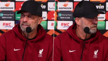 ‘Who Had the Idea to…’ Jurgen Klopp Left Fuming As Celebrating Toulouse Fans Interrupt Post-Match Press Conference After Liverpool’s Defeat in UEFA Europa League 2023–24 (Watch Video)