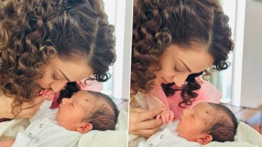 Kangana Ranaut Shares Heartwarming Pics With Her Newborn Nephew Ashwatthama, Tejas Actress Pens 'He Is Free to Go Out of His House and Meet the World' (View Pics)