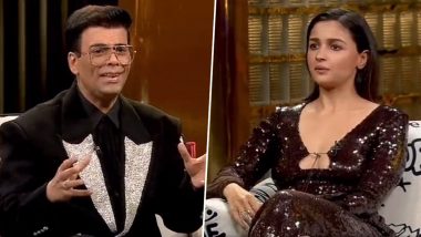 Koffee With Karan Season 8: Alia Bhatt Shares How Ranbir Kapoor Navigates Movie Success and Setbacks, Talks About Shamshera Failure (Watch Video)