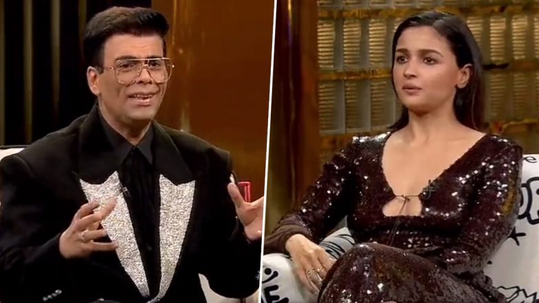 Koffee With Karan Season 8: Alia Bhatt Shares How Ranbir Kapoor Navigates Movie Success and Setbacks, Talks About Shamshera Failure (Watch Video)