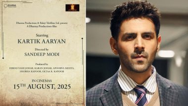 On Kartik Aaryan's Birthday, Karan Johar Announces Film With Actor; Untitled Project to Release in Theatres on August 15, 2025