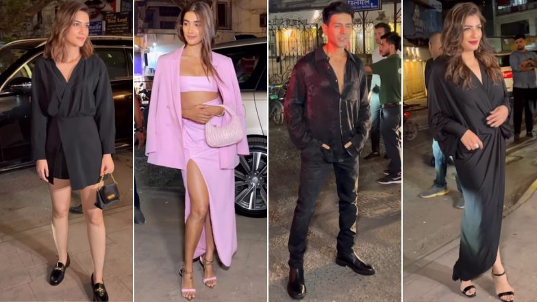 Kriti Sanon, Pooja Hegde, Raveena Tandon and Other Celebs Attend Kartik Aaryan's Birthday Bash in Style (Watch Videos)